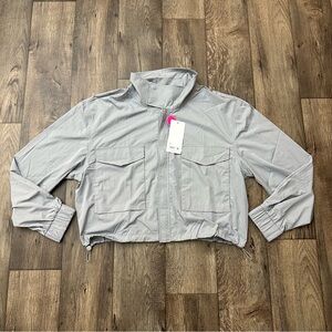 Yogalicious UPF50+ Protection Thin Windbreaker Lightweight Jacket Sz XL Gray